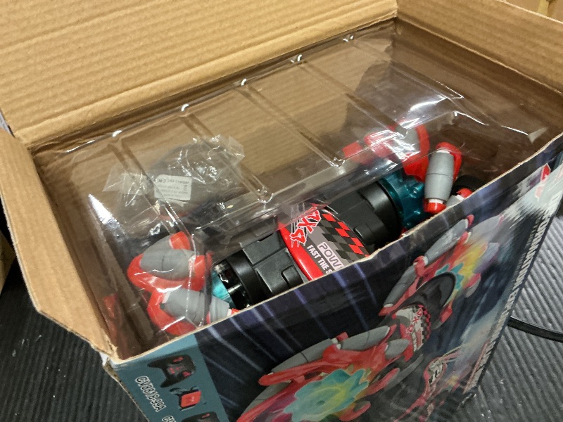 Photo 1 of 1:12 Gesture Sensing RC Stunt Car, 2-in-1 Hand Controlled Remote Control Twist Cars with Light & Music, 4WD 360° Rotate Transform Drift, Gifts for 6-8-12 Kids Age 6 7 8 9 10 11 12 Yrs Old?