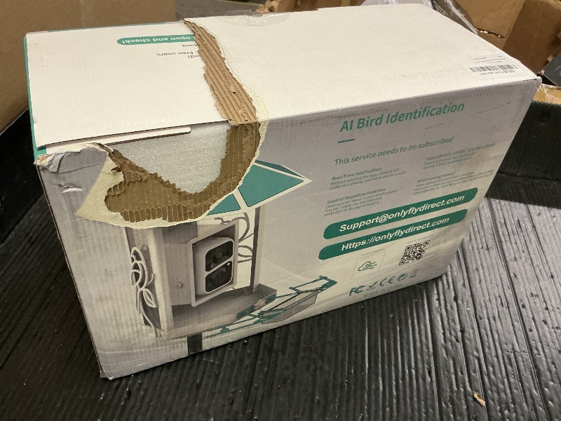 Photo 1 of Onlyfly Metal Bird Feeder with Camera and 74.5 Inch Pole - Smart Camera Bird Feeder Solar Powered with 2k Live Stream for Backyard, Ai Identify Auto Capture Videos, Gifts for Birdlover Mom Dad