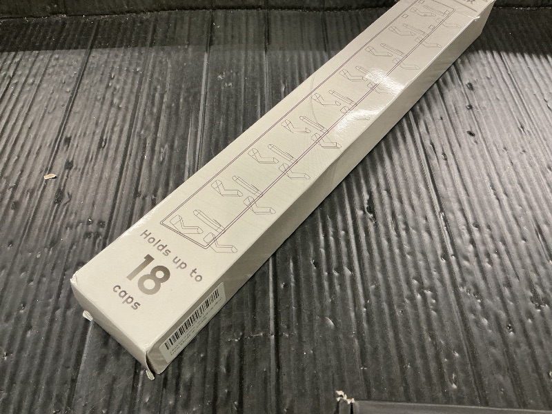 Photo 1 of 2 Pack Hat Organizer for Baseball Caps, Strong Adhesive Hat Rack for Wall, Multilayer Hat Storage Display Holder, Wall Mounted Hats Hooks Hold up to 18 Hats for Closet Door and Bedroom (White)