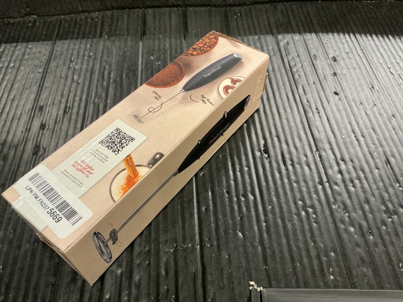 Photo 1 of 1pc. Powerful Handheld Milk Frother, Mini Milk Frother Wand, Battery Operated Stainless Steel Drink Mixer - Frother Stand for Milk Coffee, Lattes, Cappuccino, Frappe, Matcha, Hot Chocolate. Gift