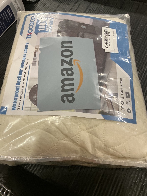 Photo 1 of TAOCOCO 100% Waterproof Recliner Cover, Non-Slip Washable Reclining Couch Cover with Elastic Leg Straps, Furniture Protector for Dogs (Off White, 3 Seater)