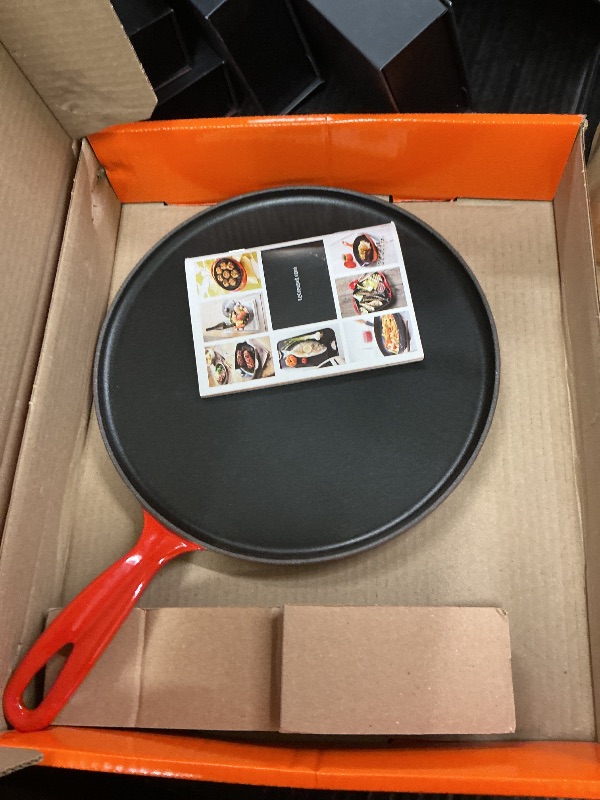 Photo 1 of Le Creuset Enameled Cast Iron Traditional Round Crepe Pan, 10.25", Cerise