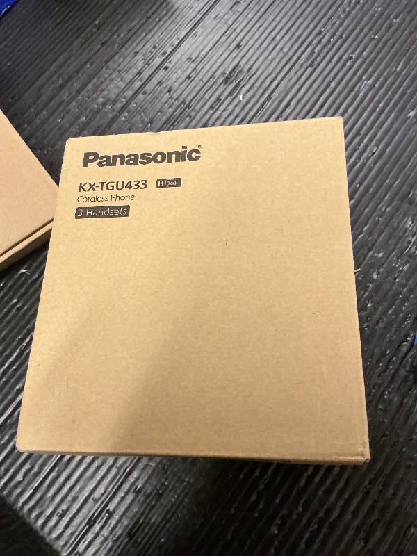 Photo 1 of Panasonic Cordless Phone, Easy to Use with Large Display & Big Buttons, Flashing Favorites Key, Flashlight, Call Block, Volume Boost, Talking Caller ID, House Phones, 3 Handsets - KX-TGU433B