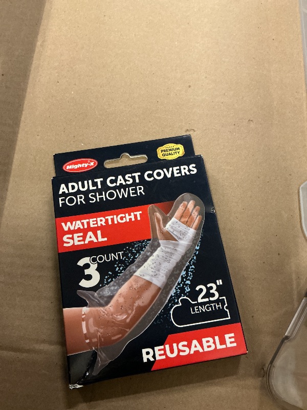 Photo 1 of 100% Waterproof Cast Covers for Shower Arm - Tight Seal - 3pk Adult Reusable Cast Protectors - Half Arm Bag Sleeves