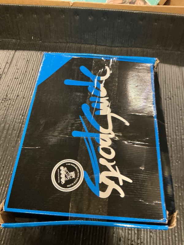 Photo 1 of 2pm Sports Vinal Boys and Girls Adjustable Flashing Inline Skates, All Wheels Light Up, Fun Illuminating Skates for Kids and Youths - Azure Large(4Y-7Y US