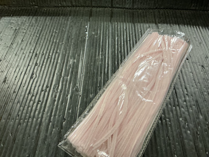 Photo 1 of 100 Pieces Cleaners Chenille Stem, Solid Color Pipe Cleaners Set for Pipe Cleaners DIY Arts Crafts Decorations, Chenille Stems Pipe Cleaners (Light Pink)