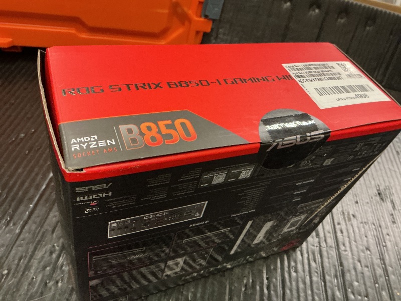 Photo 1 of ASUS ROG Strix B850-I Gaming WiFi AMD AM5 B850 Mini-ITX mITX Motherboard 10+2+1 Stages, DDR5, 2.5G LAN, WiFi 7, 2X M.2, PCIe® 5.0 x16, USB 20Gbps Type-C®, AI Overclocking, AI Networking II, Aura Sync