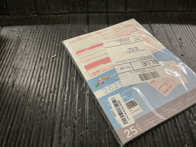 Photo 1 of 1099 MISC Forms 2025, 4 Part Tax Forms Kit, 25 Vendor Kit of Laser Forms Designed for QuickBooks and Accounting Software