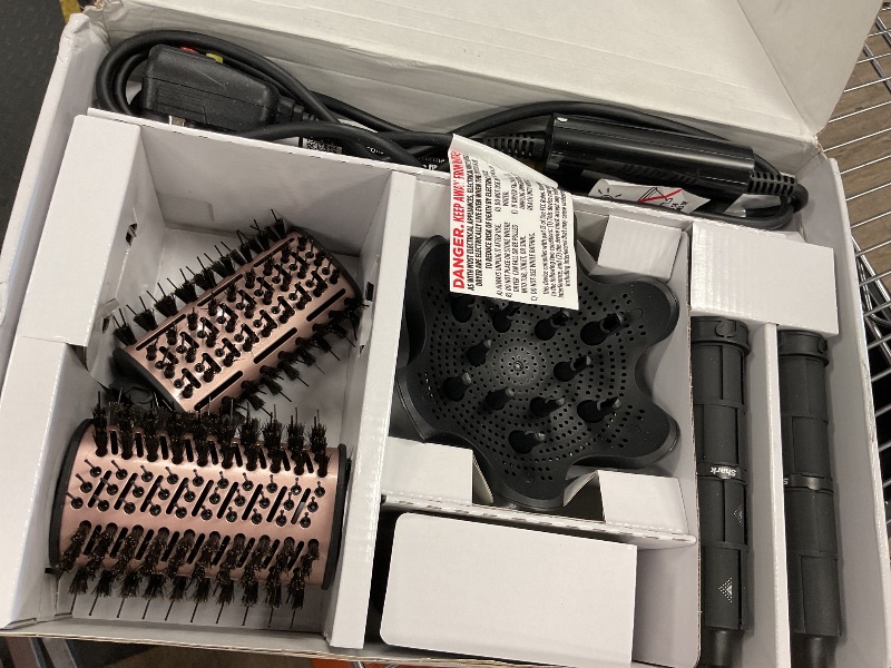 Photo 1 of Shark Hair Dryer | FlexStyle Hair Styling System | Portable & Powerful Blow Dryer Brush | Hair Curler & Volumizer | 6 Styling Tools Included | Best for All Hair Types | Black | HD440BK