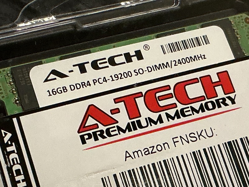 Photo 1 of A-Tech Components 32GB (2x16GB) RAM for Apple iMac 2017 (27 inch Retina 5K & 21.5 inch Retina 4K) | DDR4 2400MHz SODIMM PC4-19200 2Rx8 1.2V 260-Pin SO-DIMM Memory Upgrade Kit