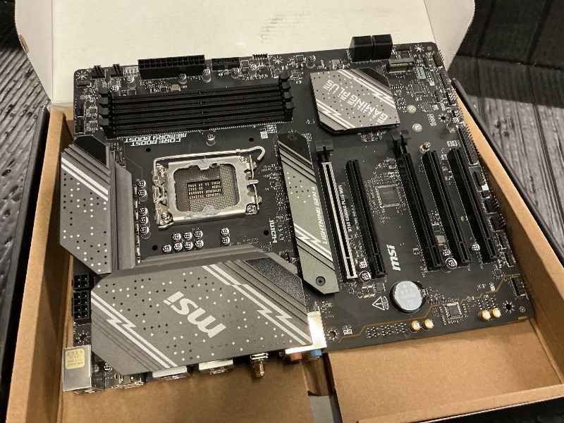 Photo 1 of MSI B760 Gaming Plus WiFi V1 Motherboard, ATX - Supports Intel 14th, 13th & 12th Gen Core Processors, LGA 1700 - DDR5 Memory Boost 6800+MHz/OC, 2 x PCIe 4.0 x16, 2 x M.2 Gen4, 2.5G LAN, Wi-Fi 6E