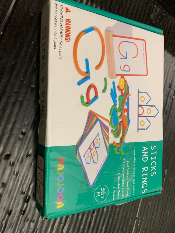 Photo 1 of 142pcs Wooden Pattern Blocks Montessori Smart Sticks Wooden Tangram Puzzle STEM Toy Activities Preschool Brain Teaser Montessori Toys Gift for 3 4 5 Years Old Kids Boys Girls