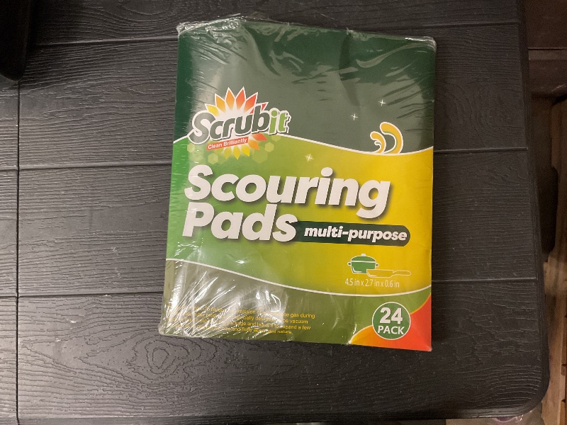 Photo 1 of 24 Pack Scrub Sponges Kitchen by SCRUBIT, Multi-Purpose Scouring Pads, Non-Scratch Cleaning Sponges for Dishes, Pots & Non-Stick Cookware - Long Lasting Dish Scrubbers for Kitchen, Bathroom & More
