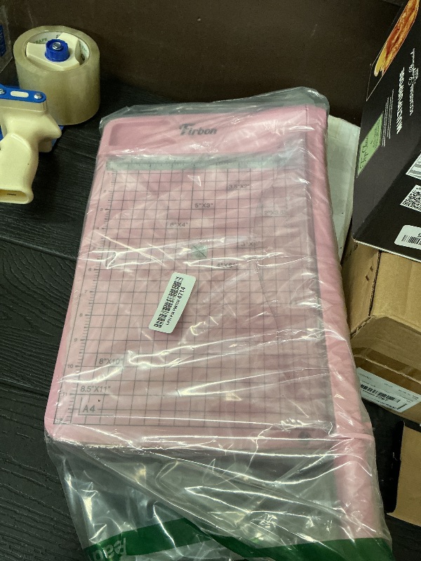 Photo 1 of Firbon 12" Guillotine Paper Cutter, Heavy Duty 12-Sheet Capacity Trimmer for Cardstock, Photos, Scrapbooking, Office, Classroom, Studio (Pink)