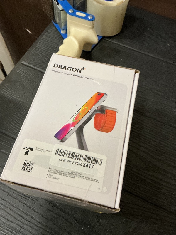 Photo 1 of 3 in 1 Charging Station for Apple Devices,Mag-Safe Charger Stand Fast Charging,Wireless Charger for iPhone 16/15/14/13/12 Series,& AirPods,& iWatch(USB-C Charger Included)