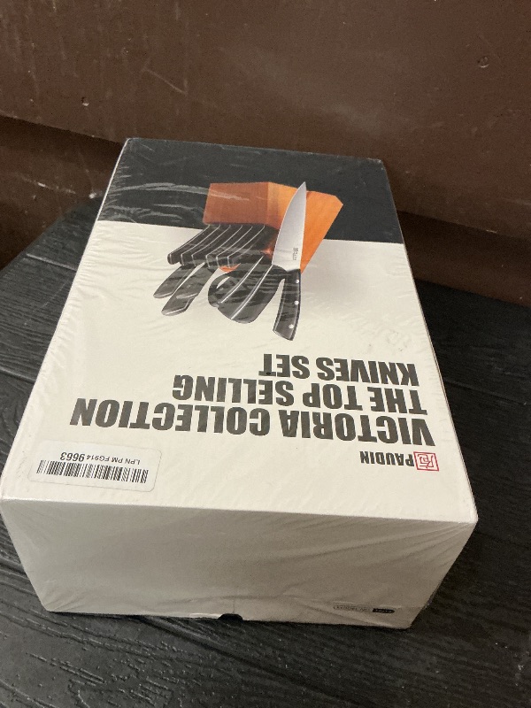 Photo 1 of PAUDIN Knife Block Set, 15-Piece Knife Set with Block, High Carbon German Steel Kitchen Knife Set with Block and Sharpener, Sharp Knives Set for Kitchen, Precision Cutting with Ergonomic Handle