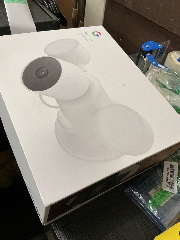 Photo 1 of Google Nest Cam with Floodlight - Outdoor Camera - Floodlight Security Camera, White, 1 Count (Pack of 1)