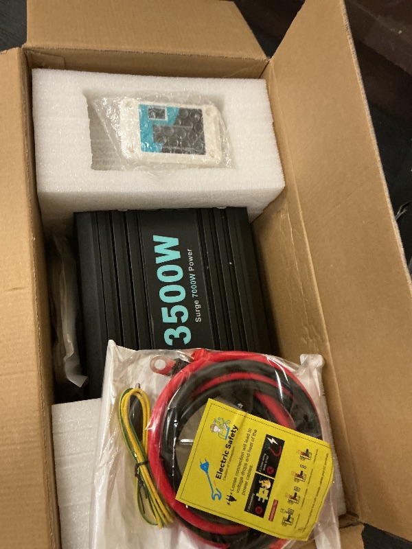 Photo 1 of LANDERPOW Pure Sine Wave 3500W Power Inverter 12V DC to 120V AC for RV, Truck, Home, Off-Grid, Solar, Inverter with 3 AC Outlet, 30W USB-C, 5V 3.1A USB, Hardwire Port, 15FT Remote Control, Surge 7000W