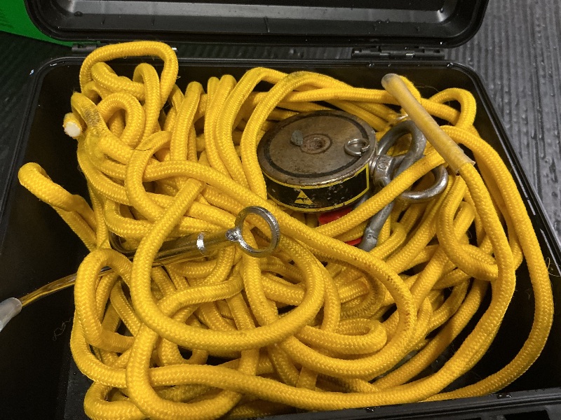 Photo 1 of 1320LB’s Complete Magnet Fishing Kit | Double Sided Fishing Magnet Kit with Case | Includes Strong Neodymium N52 Magnets, Durable 65ft Rope, Carabiner, Gloves, Grappling Hook & Carry Case