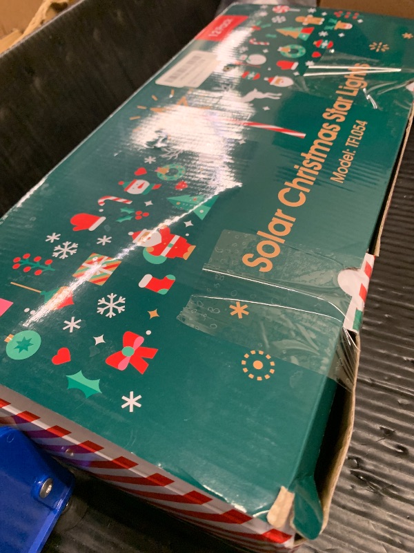 Photo 1 of 12 Pack Christmas Decorations Outdoor, Twinkling Big Star Solar Christmas Lights with 180 Bright LED and 10 Lighting Modes, Warm White Waterproof Xmas Decor for Pathway Yard