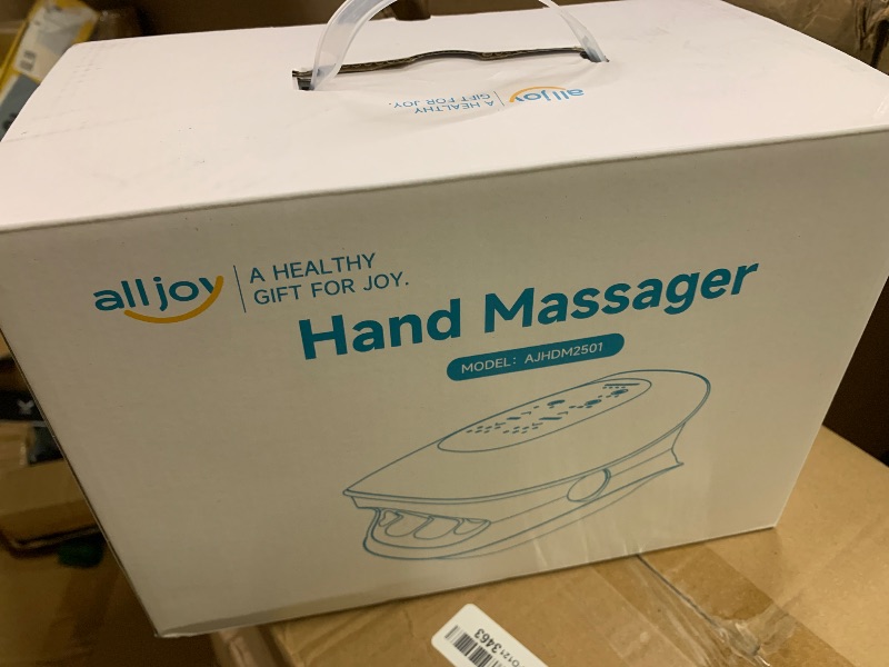 Photo 1 of ALLJOY Hand Massager with Heat and Compression, Knuckle Stretching and Hand Massage, 6 Modes 6 Intensities 3 Heat for Arthritis and Carpal Tunnel Relief, Valentines Day Gifts for Women Men(White)