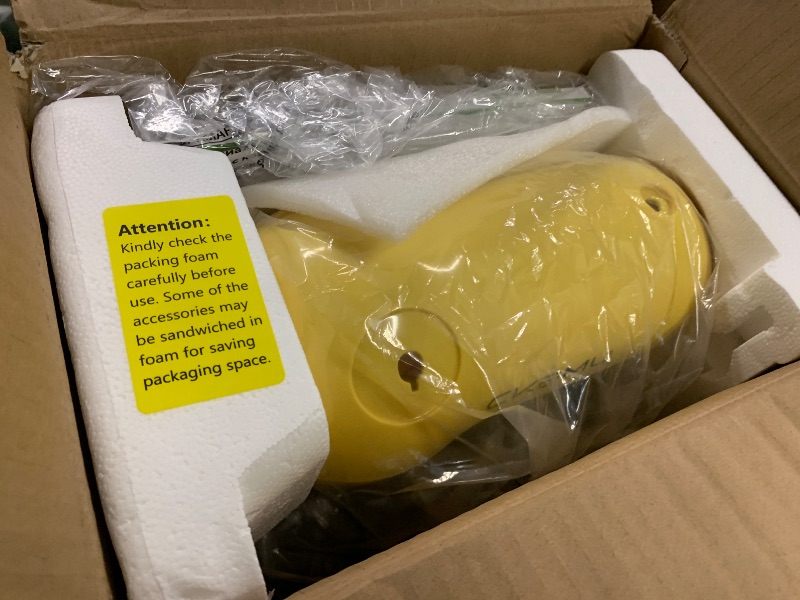 Photo 1 of CKEMU Stand Mixer, Compact & Space-Saving, Stainless Steel Bowl, Unique & Playful Design, Effcient Motor, Dishwasher-Safe Attachments, SM-2549A (Yellow)