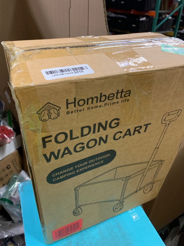 Photo 1 of Hombetta Collapsible Wagon Cart with Wheels, 150L Lightweight Foldable Utility Cart, Portable Rolling Wagon for Garden, Shopping, Sports, Camping, Transport, Pink