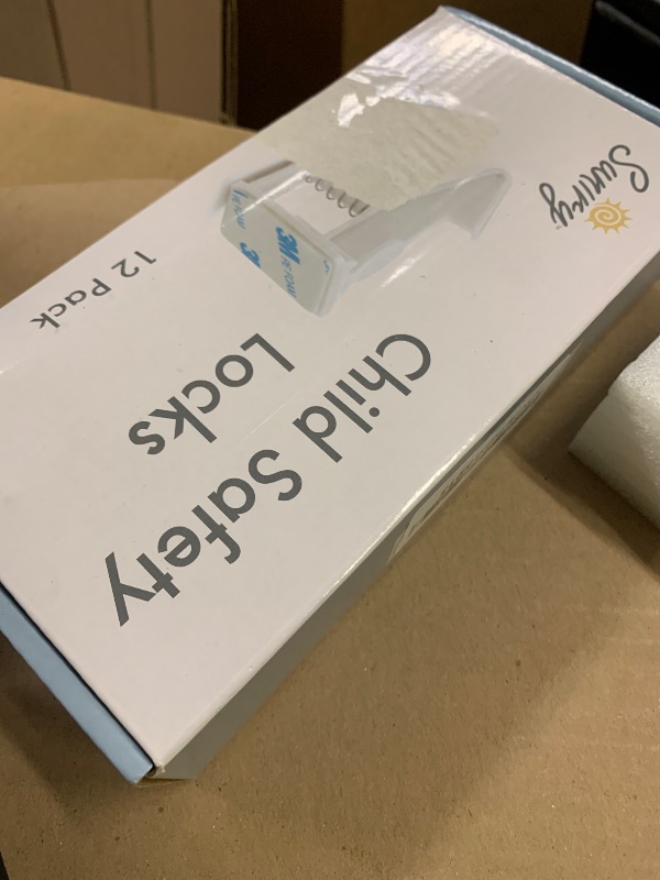 Photo 1 of 12 Pack Cabinet Locks Child Safety | Baby Safety Cabinet Locks NO Drilling 3M Adhesive Baby Proof Drawer Lock Child proofing cabinets latches for Kids Latch for Drawers & Door Child Safety Locks