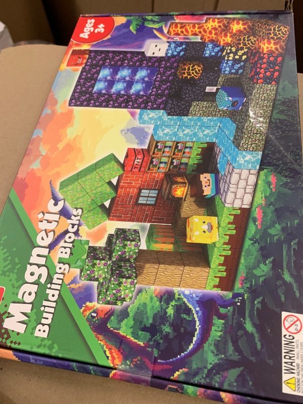 Photo 1 of 150 pcs 0.8inch Magnetic Blocks with 24 Light Blocks - Christmas Toys for Kids, Boys and Girls, Magnetic Building Blocks Cubes, Stacking Magnets, Birthday Gifts for Boys and Girls Age 3+ Years Old