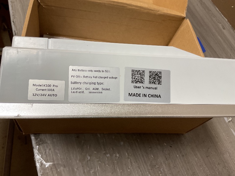 Photo 1 of OOYCYOO MPPT Charge Controller 100 amp 12V/24V Auto, 100A Solar Panel Charge Regulator with Blacklight LCD Display Max 100V for Lead-Acid Sealed Gel AGM Flooded Lithium Battery