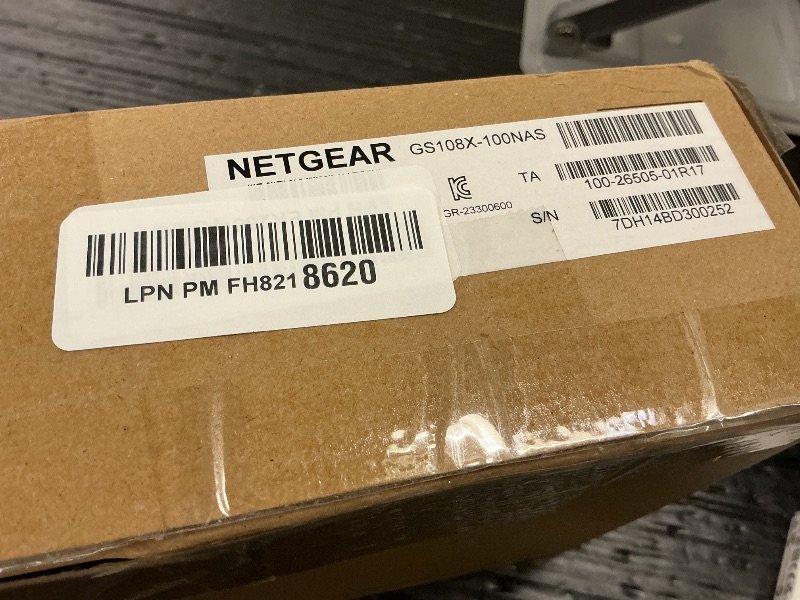 Photo 1 of NETGEAR 8-Port 1G/10G Gigabit Ethernet Unmanaged Switch (GS108X) - with 1 x 10G SFP+, Desktop or Wall-Mount, Limited Lifetime Protection