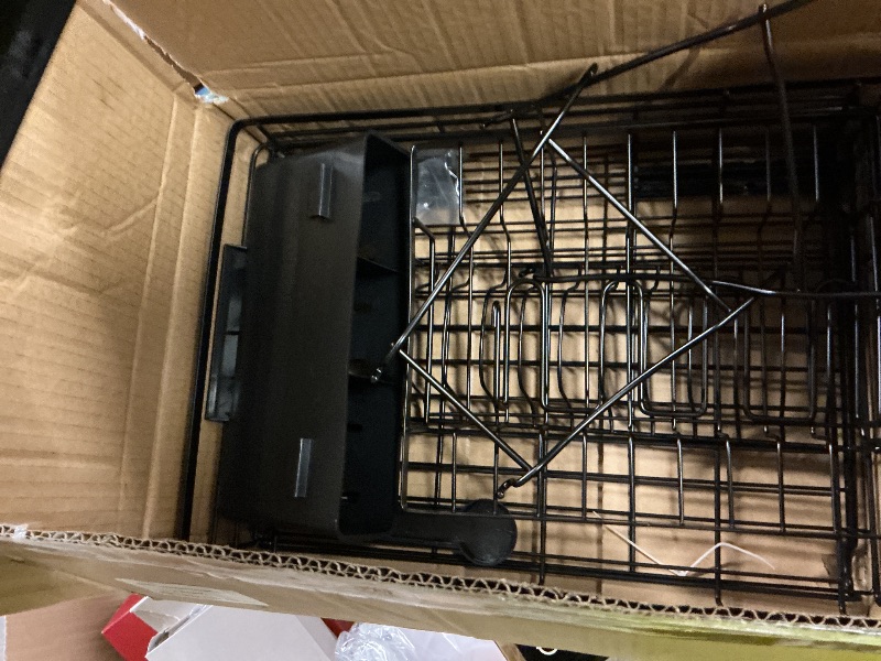 Photo 1 of 2 Tier Dish Drying Rack, Large Extendable Dish Racks for Kitchen Counter or Over Sink, Dishrack with Drainboard, 2-in-1 Anti-Rust Stainless Steel Dish Drainer with Utensil Holder & Cup Holder (Black)