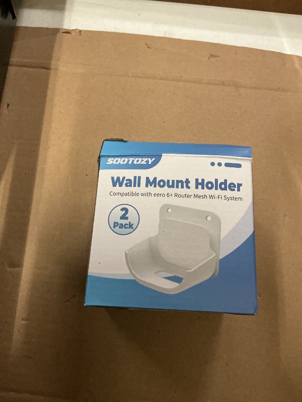 Photo 1 of 2Pack Wall Mount Holder for eero 6 Plus 6+ and eero 6 Router Mesh Wi-Fi System,Wall Mount Stand Bracket for eero 6 Plus and eero 6 tri-Band Mesh,Wall Bracket for eero 6+ Extender Router Wire Organizer