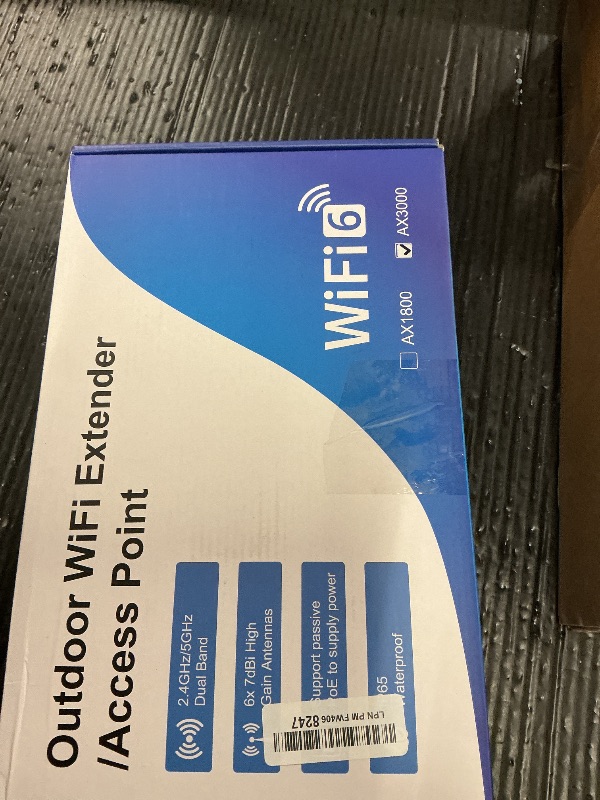 Photo 1 of AX3000 WiFi Extender Signal Booster Outdoor WiFi 6 Extender, Wireless Gigabit Access Point Outdoor, IP67 Weatherproof, PoE Power Supply, for Starlink, Camera, Garage, Farm, Yard, RV, Campsite