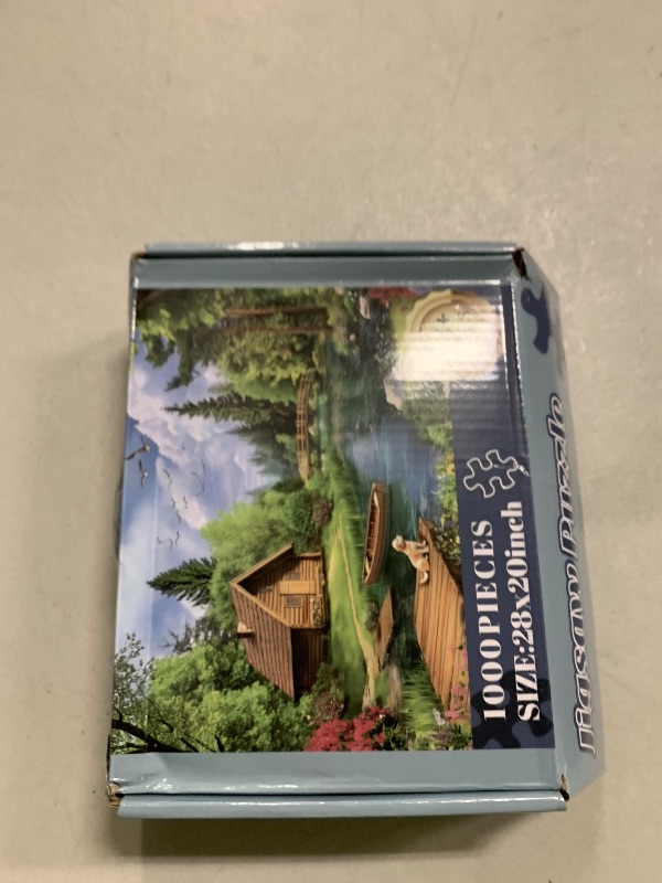 Photo 1 of 1000 Piece Puzzles for Adults, Spring and Summer Landscape Jigsaw Puzzle, Wooden House and Dog Jigsaw Puzzles 1000 Pieces, Challenging Game Home Decor Birthday Party Gift Toy for Adults Kids Seniors