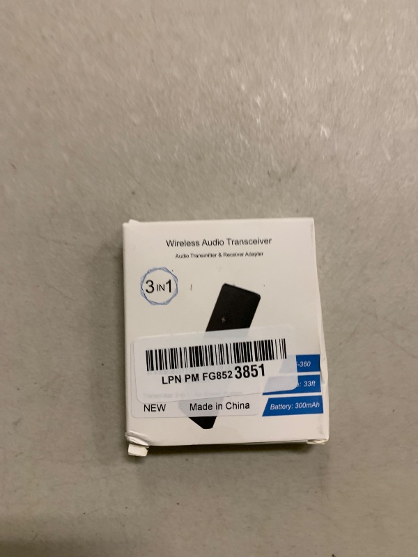 Photo 1 of 2026 Upgraded Bluetooth 5.3 Transmitter 3-in-1, Portable Wireless Rechargeable Transceiver Adapter for TV PC, Stereo Audio Receiver for Car Speaker System