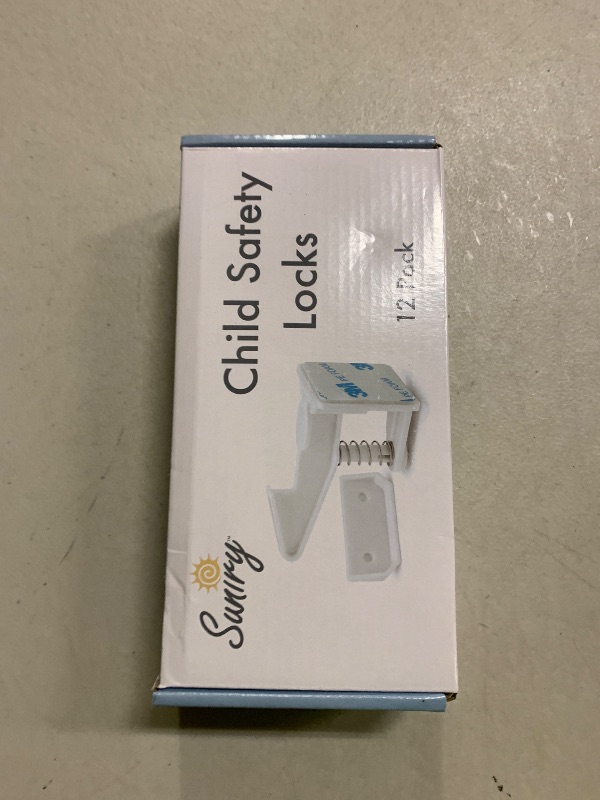 Photo 1 of 12 Pack Cabinet Locks Child Safety | Baby Safety Cabinet Locks NO Drilling 3M Adhesive Baby Proof Drawer Lock Child proofing cabinets latches for Kids Latch for Drawers & Door Child Safety Locks