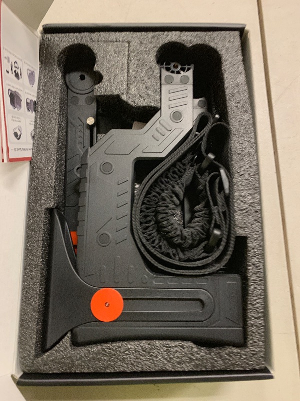 Photo 1 of [Ambidextrous Design] VR Gun Stock for Meta Quest 3/Oculus Quest 3S | Side-Loading Magnetic Design | Faster Mag Changes | Precision Angle Adjustment | Adjustable Cheek Rest & Strap | Lightweight for Enhanced FPS Gameplay