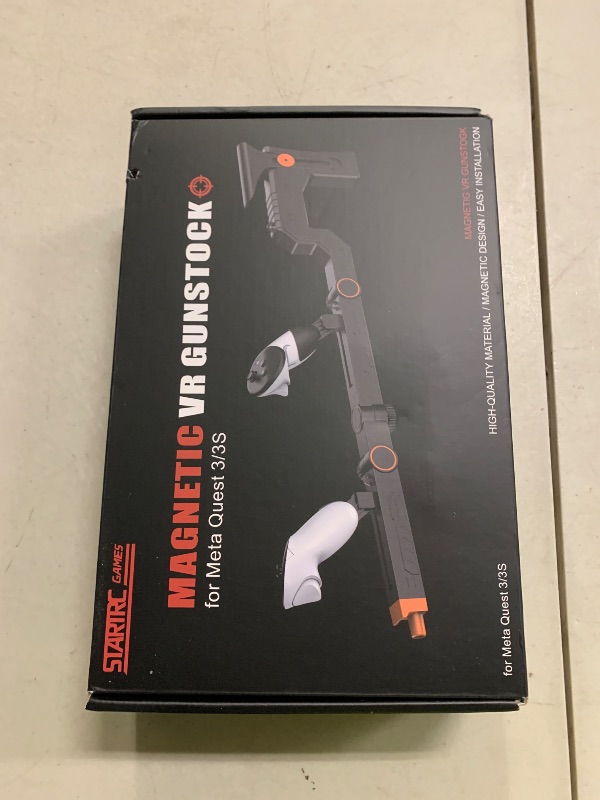 Photo 1 of [Ambidextrous Design] VR Gun Stock for Meta Quest 3/Oculus Quest 3S | Side-Loading Magnetic Design | Faster Mag Changes | Precision Angle Adjustment | Adjustable Cheek Rest & Strap | Lightweight for Enhanced FPS Gameplay