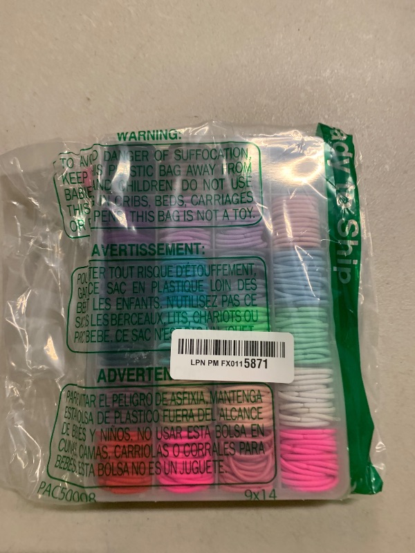 Photo 1 of 360PCS Hair Accessory Set: Elastic Ponytail Holders, Clear Organizer Box, Rat Tail Comb, 24 Colors for Kids, Toddlers, and Girls