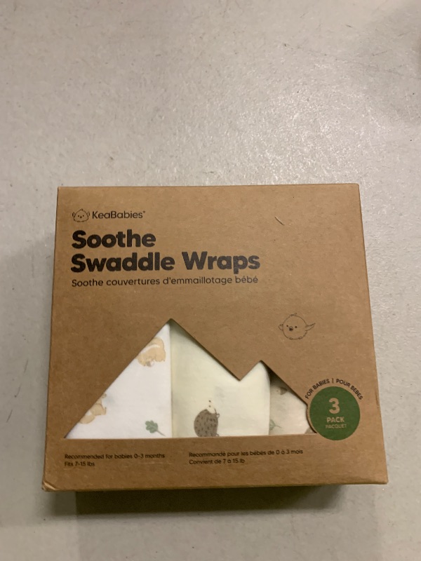 Photo 1 of 3-Pack Organic Baby Swaddle Sleep Sacks - Swaddles for Newborns, Infant 0-3 Months, Baby Girls, Boys, Soft & Snug Newborn Sleep Sack, Nursery Swaddling Blankets (Nibbles/Bruce, OS)