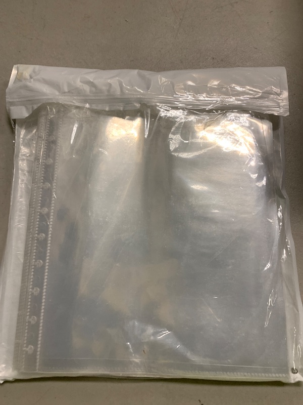 Photo 1 of 100 Piece Discbound Sheet Protectors Discbound Page Protector Letter Size Clear Plastic Page Protectors for Letter Size Discbound Binding Cover