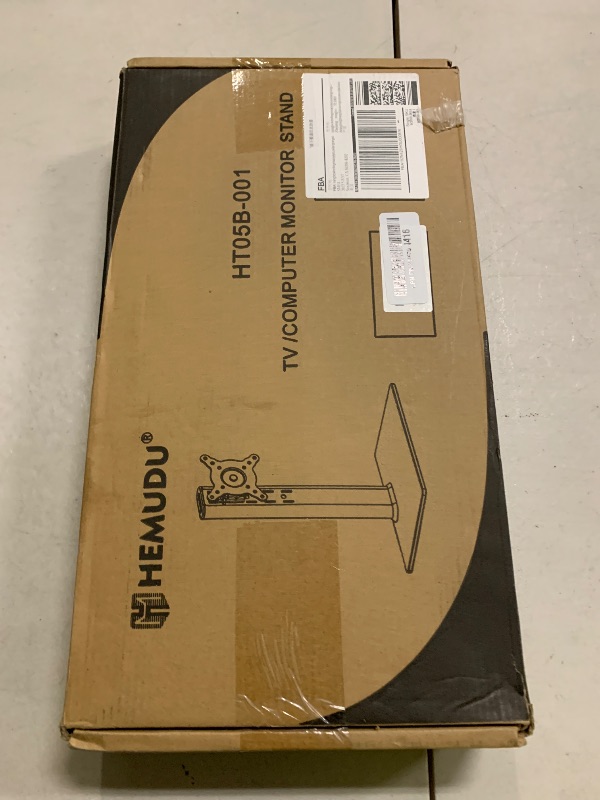 Photo 1 of Single LCD Computer Monitor Free-Standing Desk Stand Mount Riser for 13 inch to 32 inch screen with Swivel, Height Adjustable, Rotation, Vesa Base Stand Holds One (1) Screen up to 77Lbs(HT05B-001))