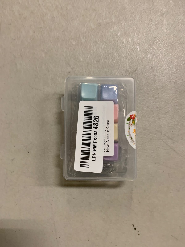 Photo 1 of 2 PCS Keyboard Fidget Toy, Keyboard Fidget Keychain 4-in-1 Keyboard Decompression Button Finger Clicker Toys, Button Stress Relief Fidget Gifts to Relief Stress (Purple Blue Pink Orange)