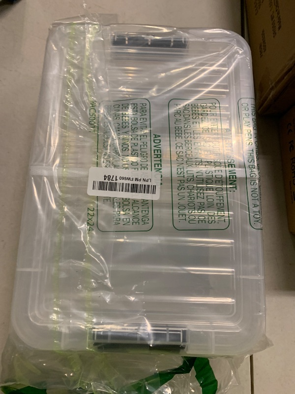 Photo 1 of Superio Clear Storage Boxes with Lids, 4.5 Quart Plastic Container Bins for Organizing, Stackable Crates, BPA Free, Non Toxic, Odor Free, Organizers for Home, Office, School, and Dorm, 2 Pack