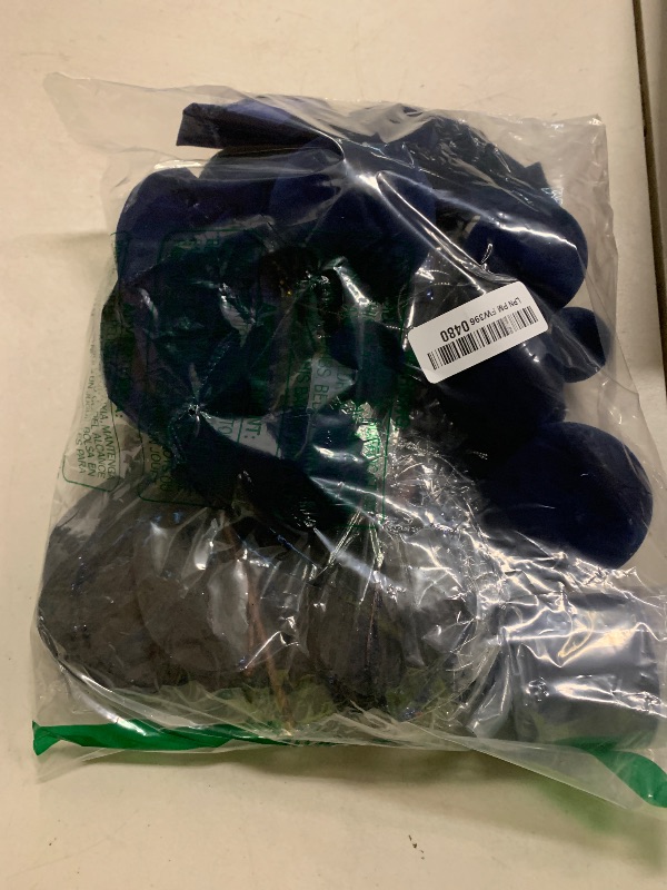 Photo 1 of 26 PCS Christmas Velvet Ornaments Decor Kit - Tree Toppers Bow, Ribbon, 12 Flocked Christmas Balls & 12 Artificial Magnolia Flowers for Navy Blue Holiday Xmas Tree Decorations (Navy Blue)