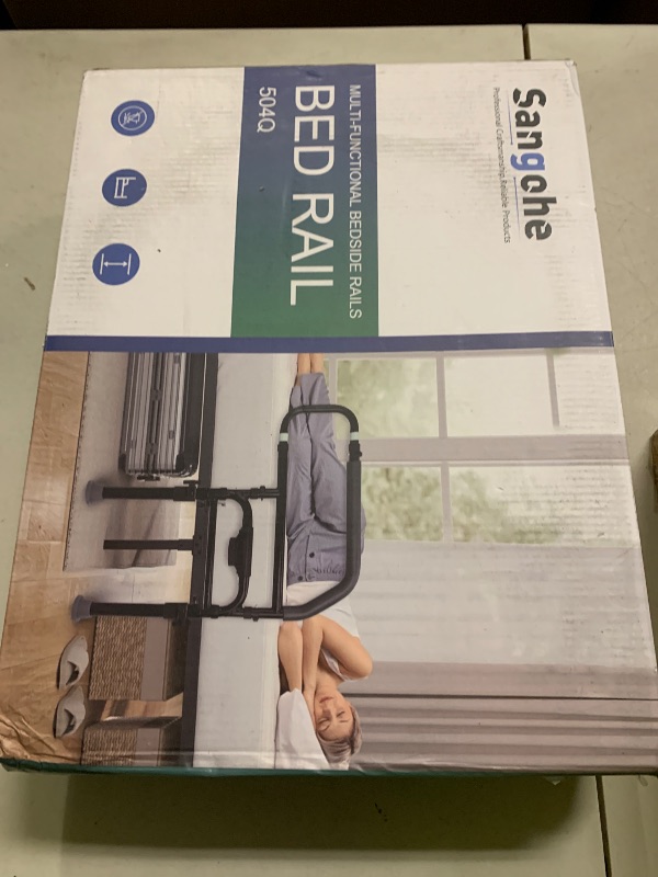 Photo 1 of Sangohe Bed Rails for Elderly Adults Safety - Heavy Duty Bed Rail for Senior & People Falling Out of Bed - Bed Rail for Elderly, Height Adjustable, Fits Thick Mattress, Hold up to 300 Lbs, 504Q