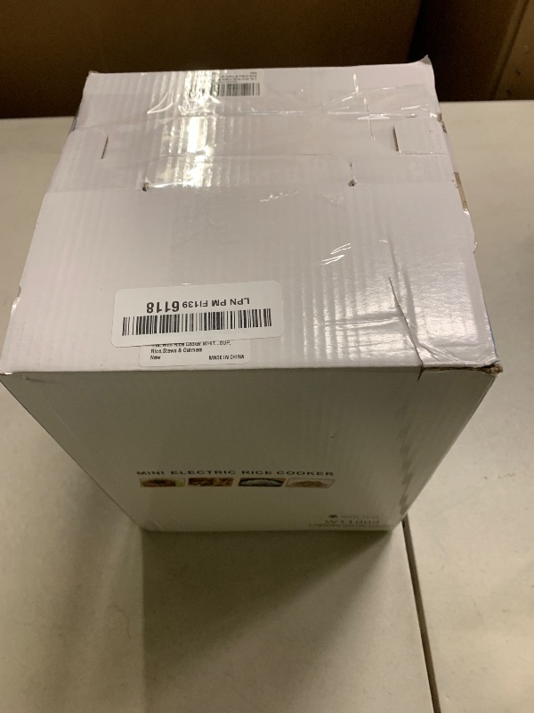 Photo 1 of 1.0L Mini Rice Cooker,WHITE TIGER Portable Travel Steamer Small,15 Minutes Fast Cooking, Removable Non-stick Pot, Keep Warm, Suitable For 1-2 People - For Cooking Soup, Rice, Stews & Oatmeal