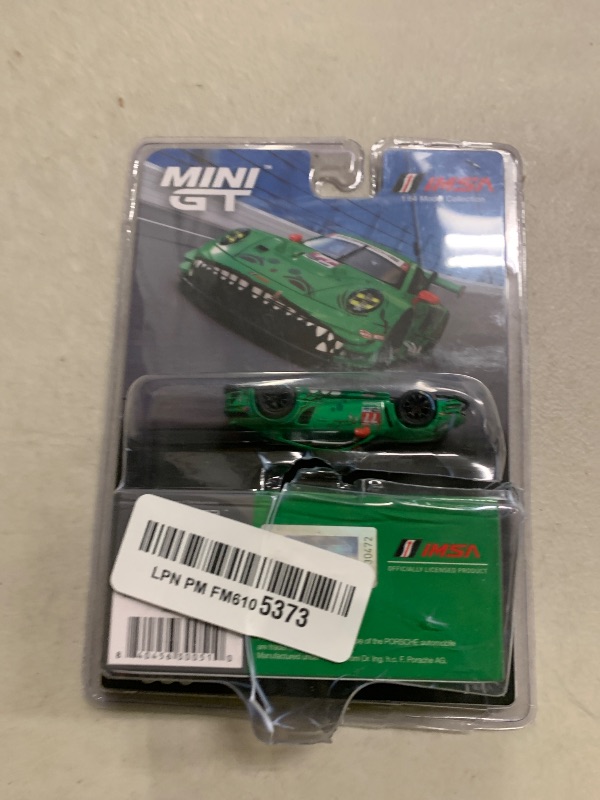 Photo 1 of 1:64 Diecast Model Car Compatible with Porsche 911 GT3 R #77 AO Racing 2024 IMSA Daytona 24 Hrs GTD Pro 2nd Place Limited Edition by Mini GT MGT00889