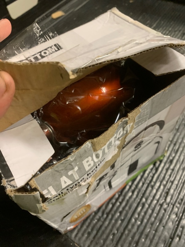 Photo 1 of 2.7 Quart (3 L) Tea Kettle, Food Grade Stainless Steel Teakettle is Best for Boiling Water, Brewing Tea, and Making Coffee (Orange)